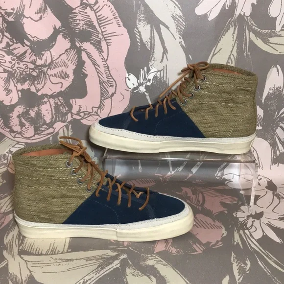 Vans Brand Sk8 Hi Vault Sz 8 Suede & Jacquard Hash Vault Tennis Shoes Never Used